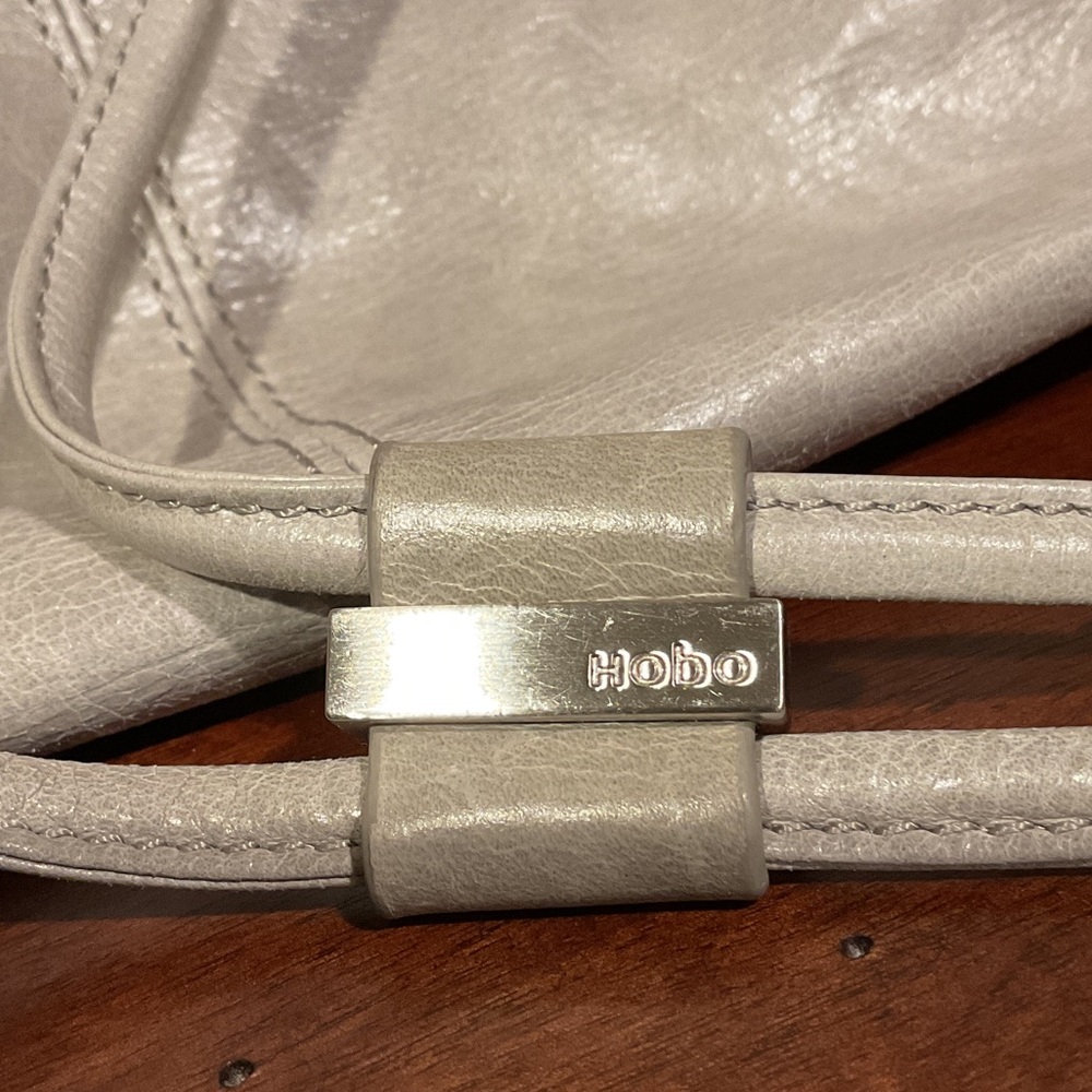 Hobo Silver Light Gray Drawstring Backpack - image 2